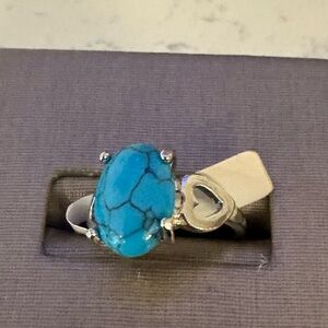 Elegant Silver and Turquoise Ring